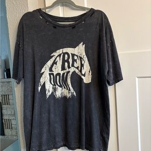 Free Spirit Black Short Sleeve Tee